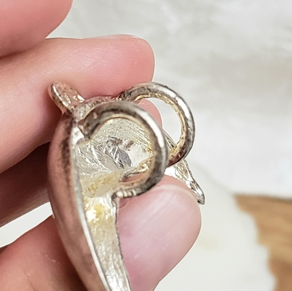 Silver Dolphin Pendant with Gold Fins and Flipper - Picture 5 of 9